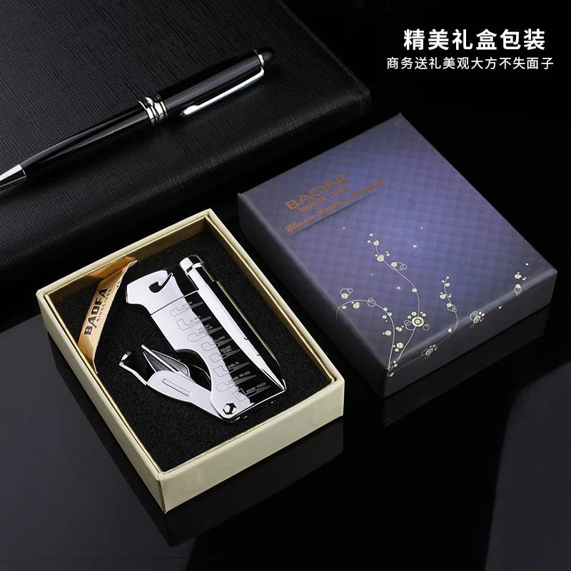 Briquet en métal en forme de pipe, élégant et rechargeable avec flamme latérale, briquet à cigarette avec pipe intégrée, cadeau festif