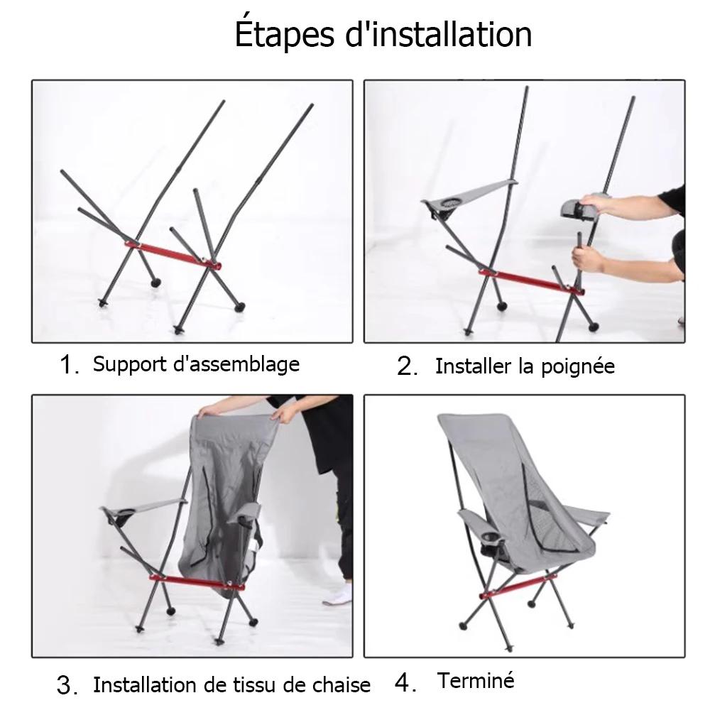 Chaise pliante avec accoudoir