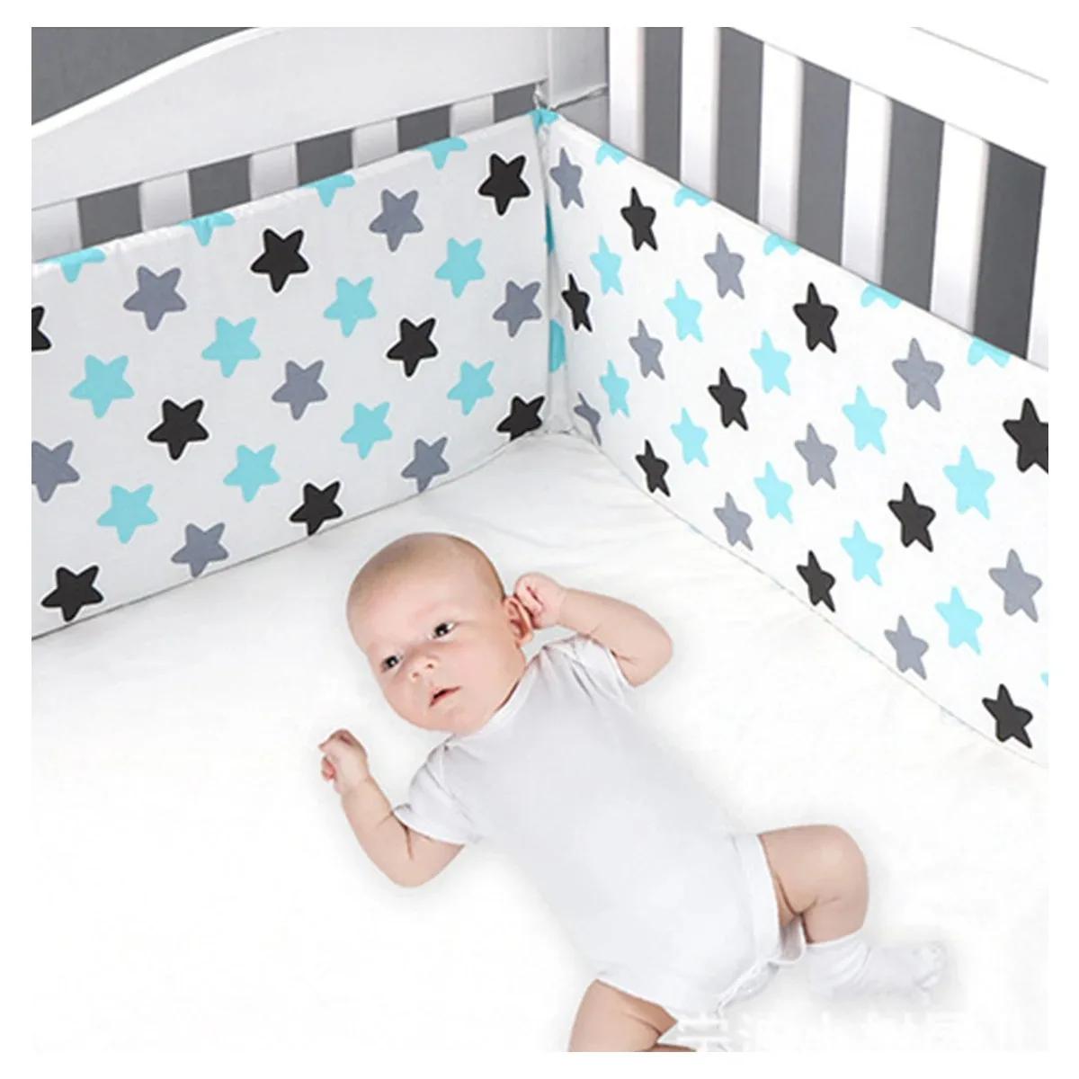Barrière de lit bébé en coton tressé avec fermeture éclair