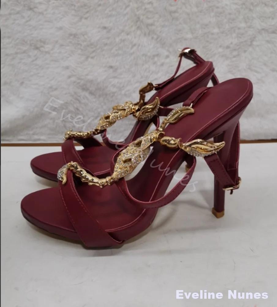 Sandales à talons hauts en métal Scorpion pour femmes