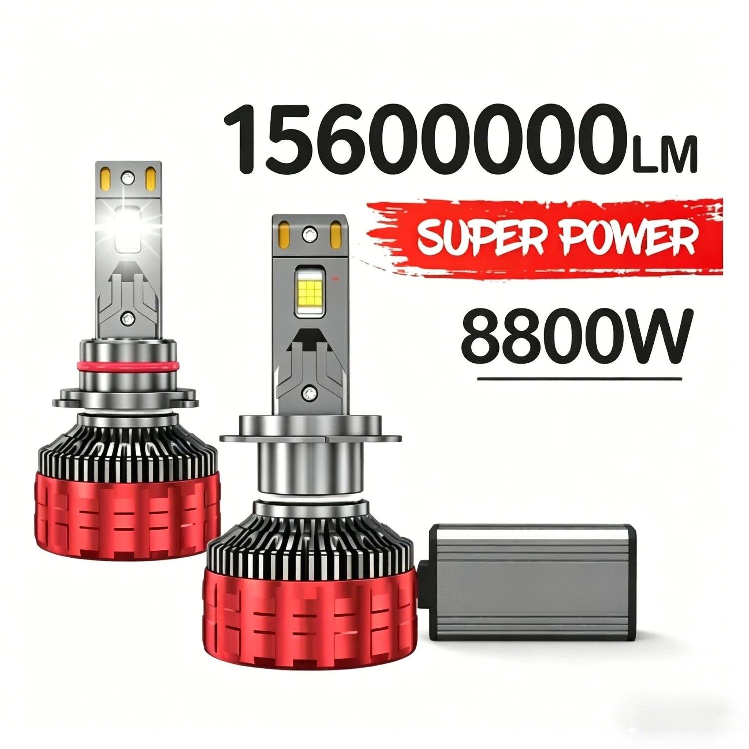 ACTVTCA 6800W H4 H7 LED Canbus H11 H1 H3 9005 HB3 9006 HB4 H8 H9 9012 9007 9008 H13 phares LED ampoule de phare de voitu