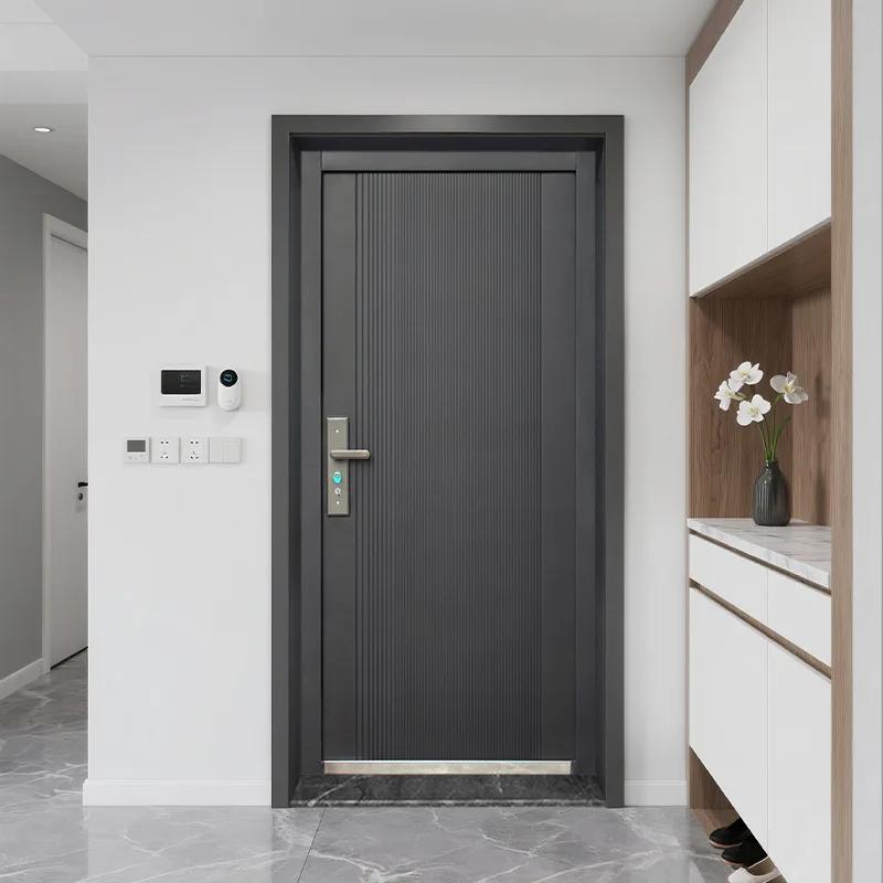 Porte de sécurité d'entrée extérieure en acier d'usine chinoise