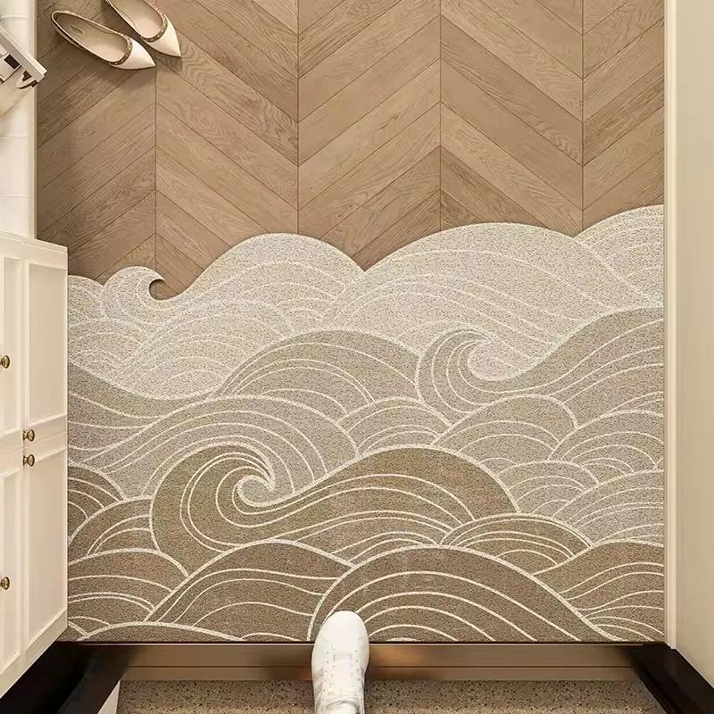 Tapis de porte d'entrée antidérapant, coupe libre, décoratif, parfait pour le linge, la cuisine, la décoration de la pièce des invités