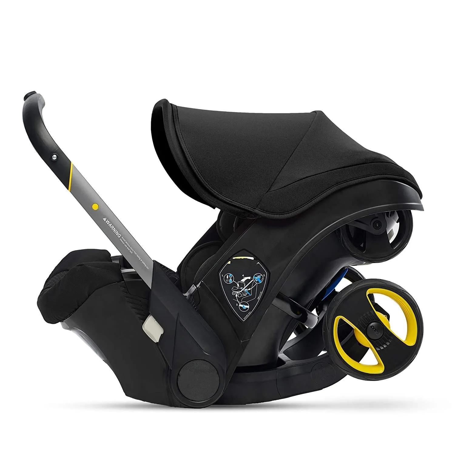 Poussette 3-en-1 pour nouveau-nés : système de voyage, siège auto et poussette haute, légère et polyvalente