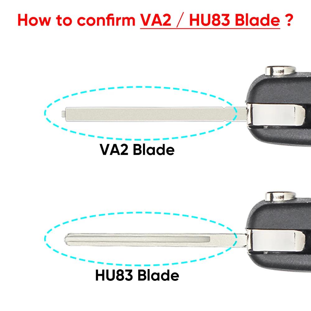 KEYYOU 10 pièces 2/3 boutons étui à clés de voiture pour Peugeot 207 307 308 407 607 807 pour citroën C2 C3 C4 C5 C6 coq