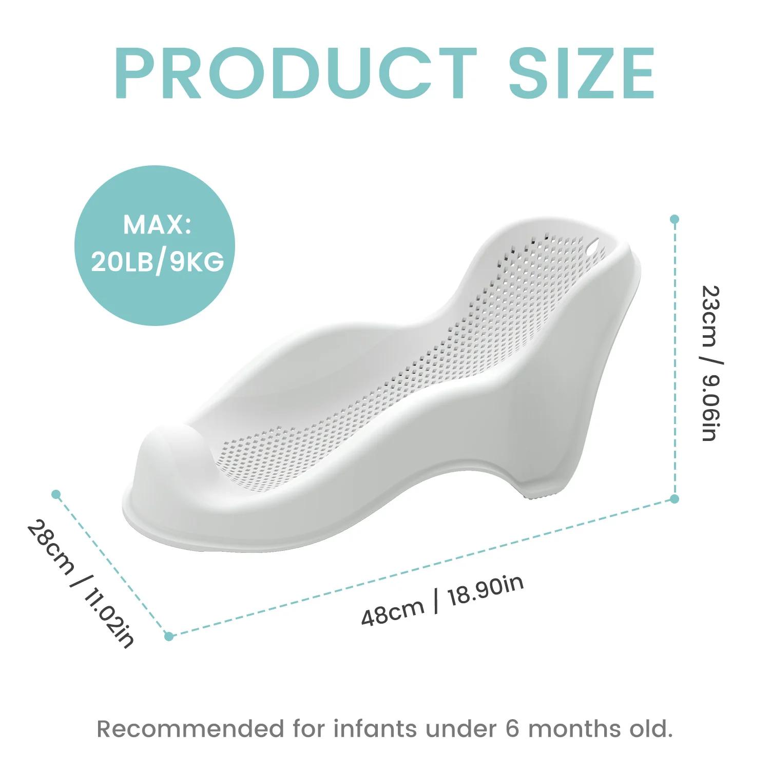 Siège de bain ergonomique pour nouveau-né - Support antidérapant confortable avec design à séchage rapide