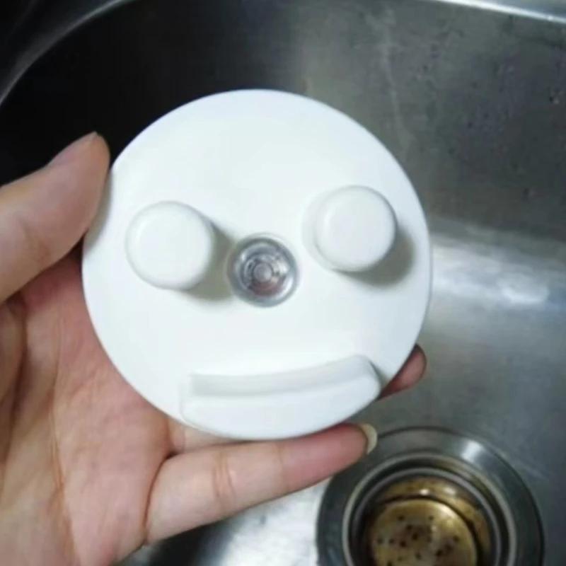 Porte-éponge avec ventouse pour évier de cuisine, visage souriant