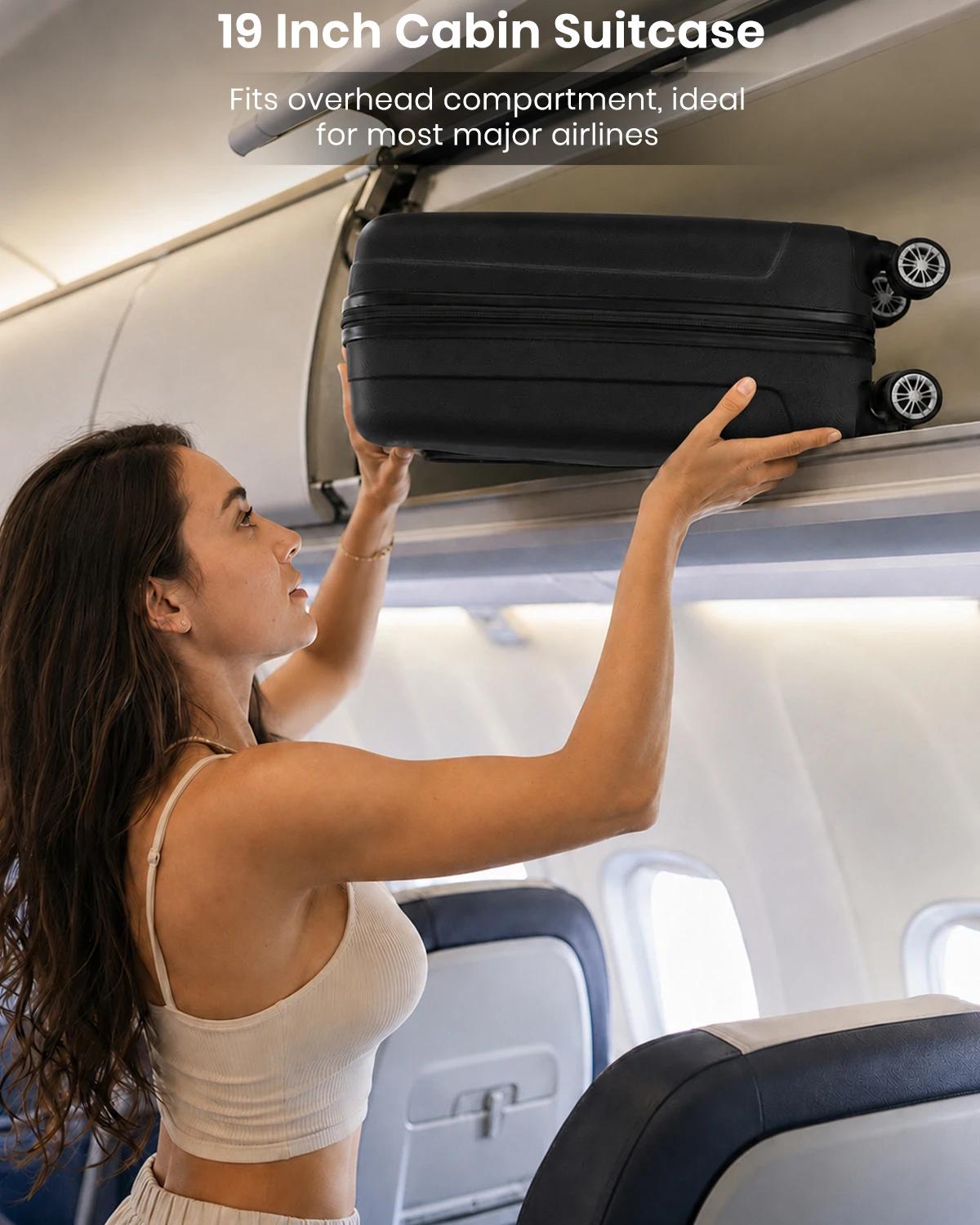 Kono-Valise de Cabine Légère en ABS de 19/24/28 Pouces