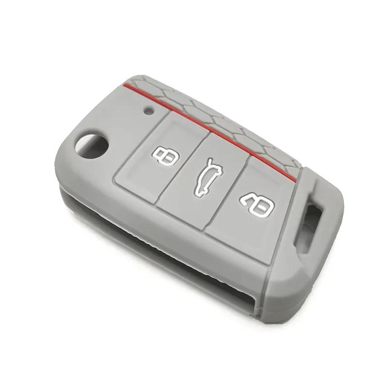 Étui pour clé VW Golf 7 GTI POLO t-cross t-rock Touran Tiguan Skoda Octavia Rapid Kodiaq Fabia Seat Ibiza Leon Ateca Arona