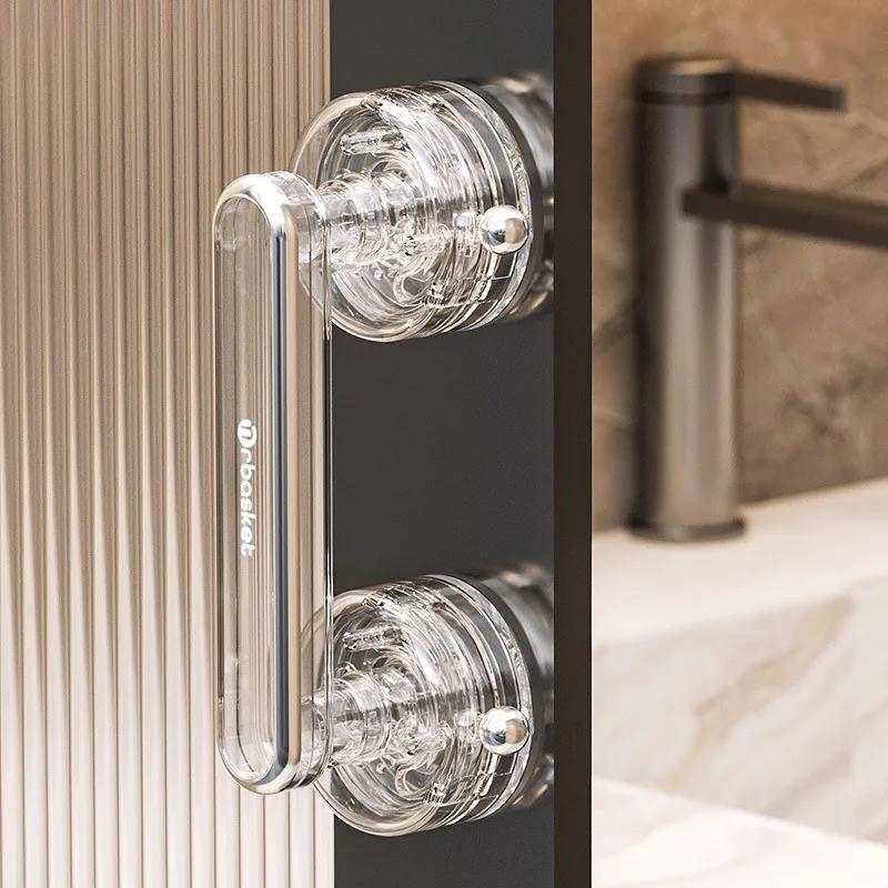 Poignée de porte, de fenêtre, de placard, de réfrigérateur, sans perçage, pour salle de bain, porte coulissante, accroche solide, ventouse, poignée de porte vitrée