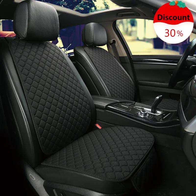 Housse de protection universelle pour siège de voiture, en lin, avant, arrière, été, tapis de coussin, berline, Suv, pick-up, accessoires d'intérieur de voiture