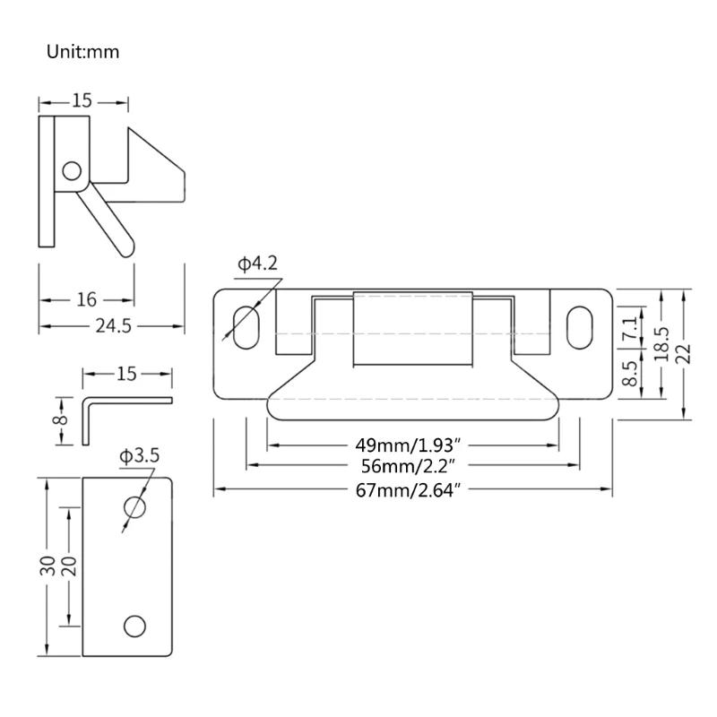 D'armoire attrape le loquet caché pour les campeurs quincaillerie meubles placard