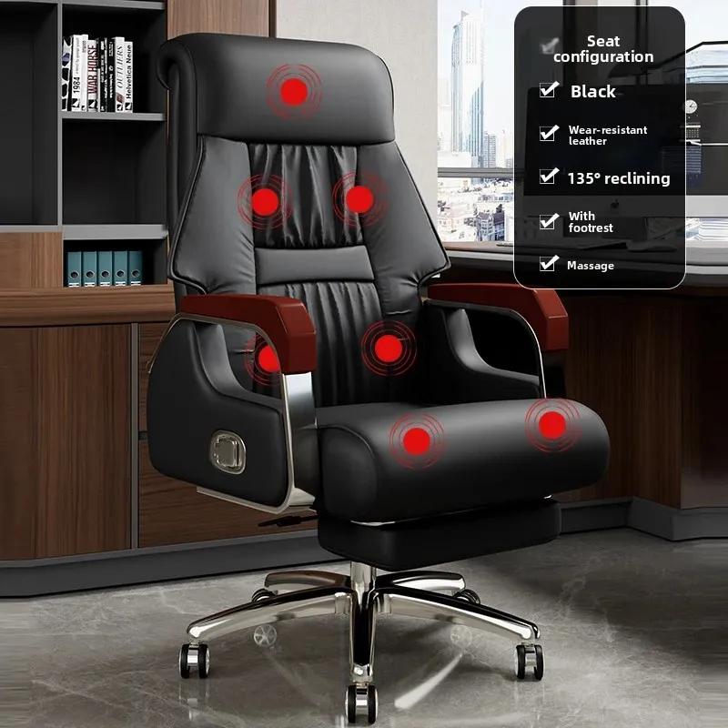 Salon chaise De bureau ergonomique bureau d'ordinateur roulant chaise De bureau De luxe bras Massage Cadeira De Escritorio meubles De maison
