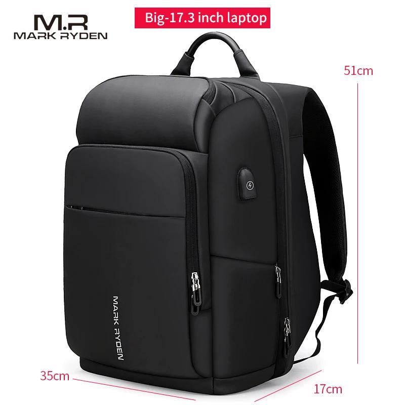 Mark Ryden 17 pouces pochette d'ordinateur hommes sac à dos multifonction USB charge grande capacité étanche sacs de voy
