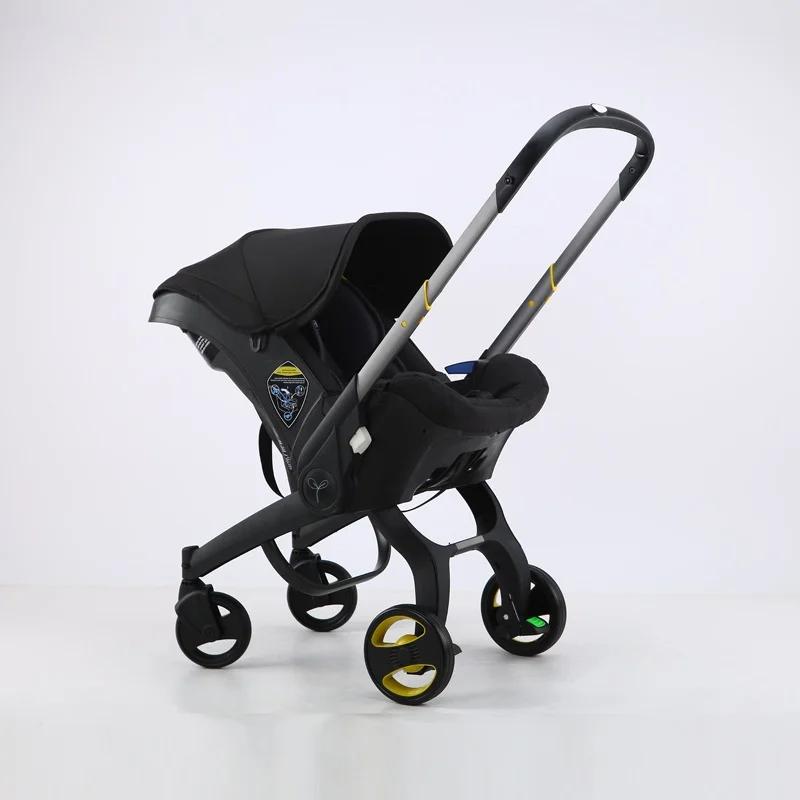 Poussette bébé 3 en 1 avec siège auto, poussette de luxe pour bébé, poussette haute, poussette pour nourrisson, pliage facile, poussette de voyage légère