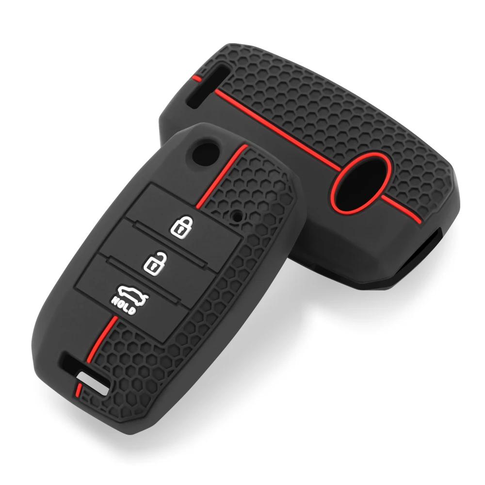 Housse de Protection pour clé de voiture pliante en Silicone, étui de Protection pour télécommande KIA Sid Rio Soul Sportage Ceed Sorento Cerato K2 K3 K4 K5