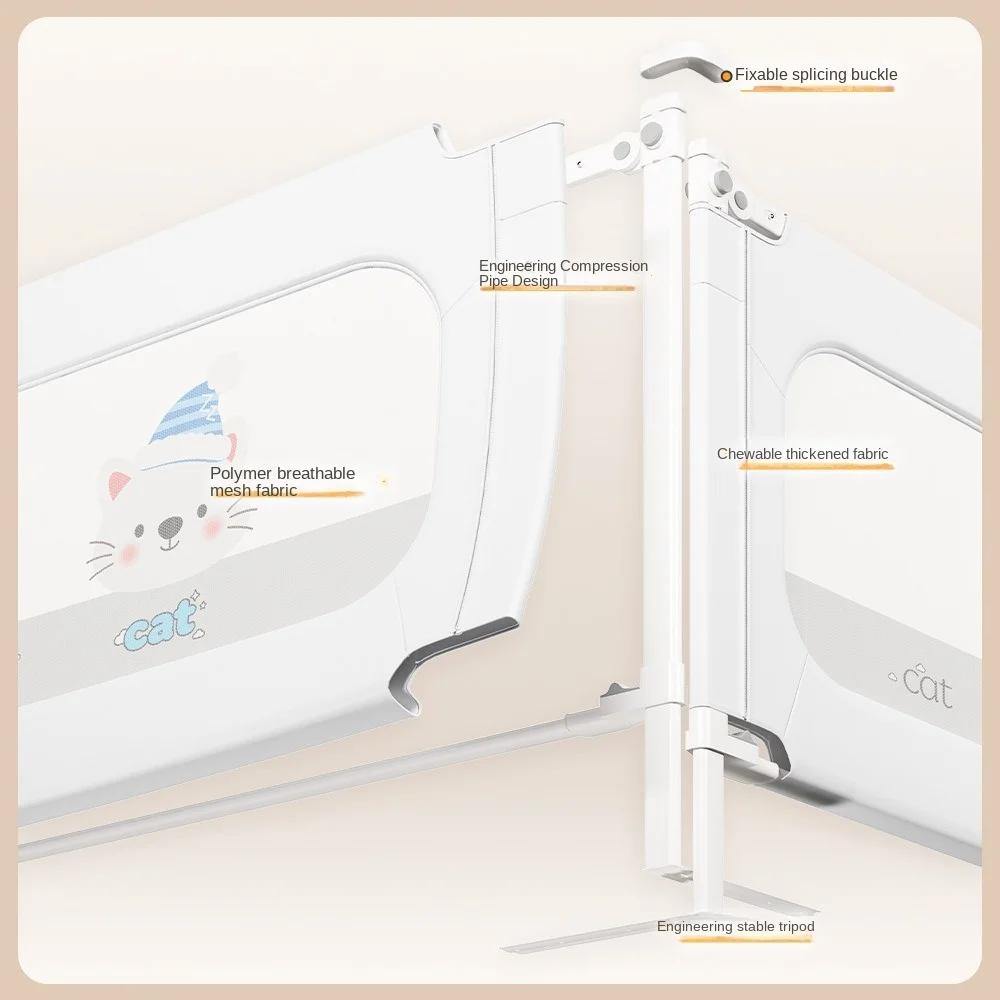 Barrière de sécurité pour lit bébé 3 côtés