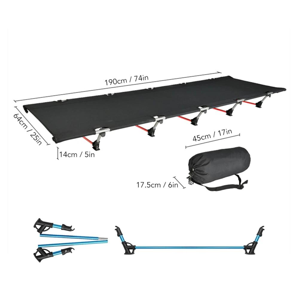 Lit Pliant Ultraléger pour Camping, Voyage, Couchage, Polymères, Juste de Matelas pour Randonnée, Pêche, Pique-Nique