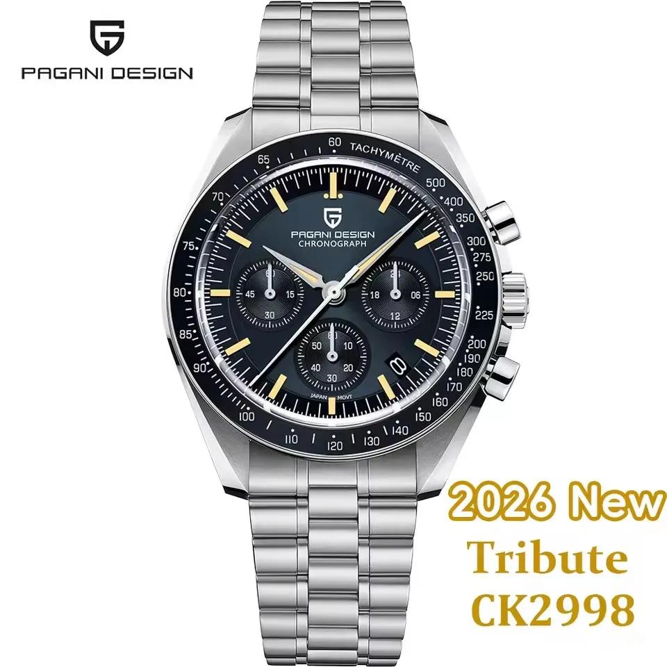 PAGANI DESIGN 2026 nouvelle lune montres pour hommes montre à Quartz de luxe