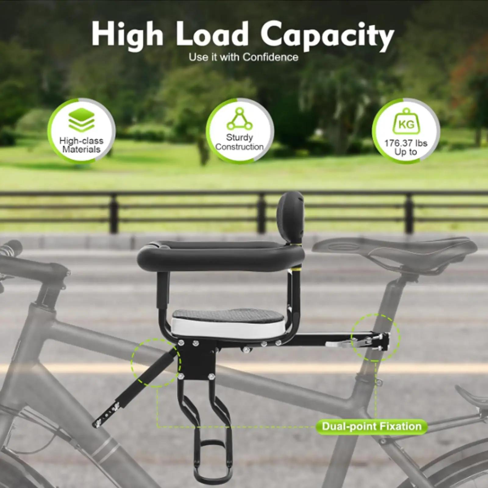 Siège de vélo pour enfants avec accroche rapide et bras de sécurité, siège ergonomique pour vélo électrique, scooter, VTT, vélo de route et vélo pliant