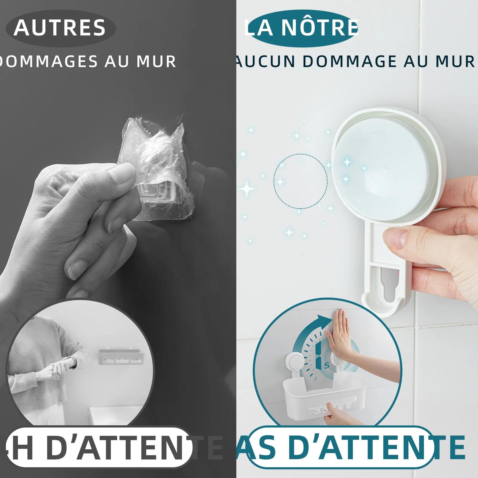 TAILI Étagère de douche d'angle à ventouse sans perçage