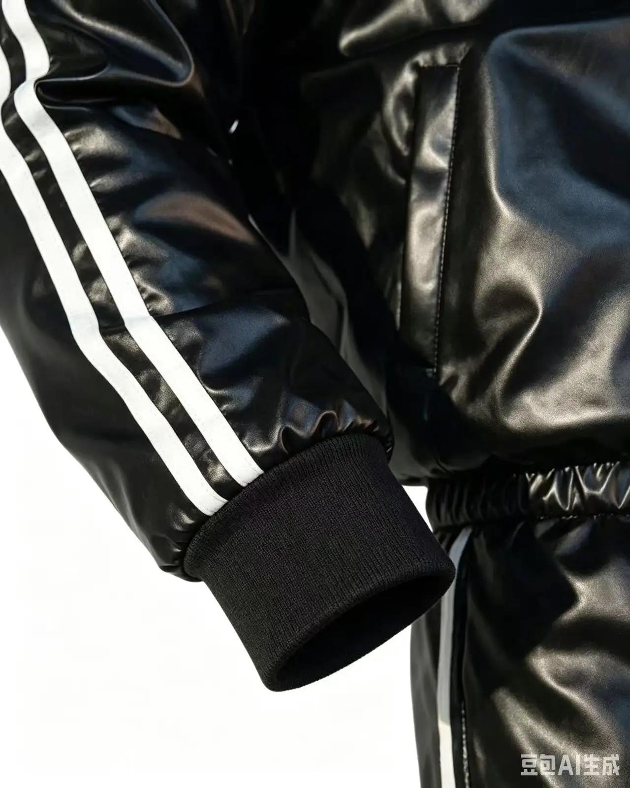 Costume à capuche en cuir PU pour hommes