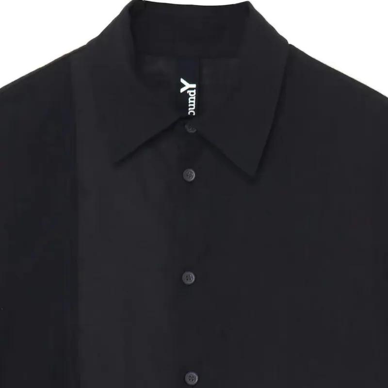 HKSH printemps automne nouveau homme marée Chic Yamamoto chemise foncée tissé à la main longueur moyenne ample unisexe Y
