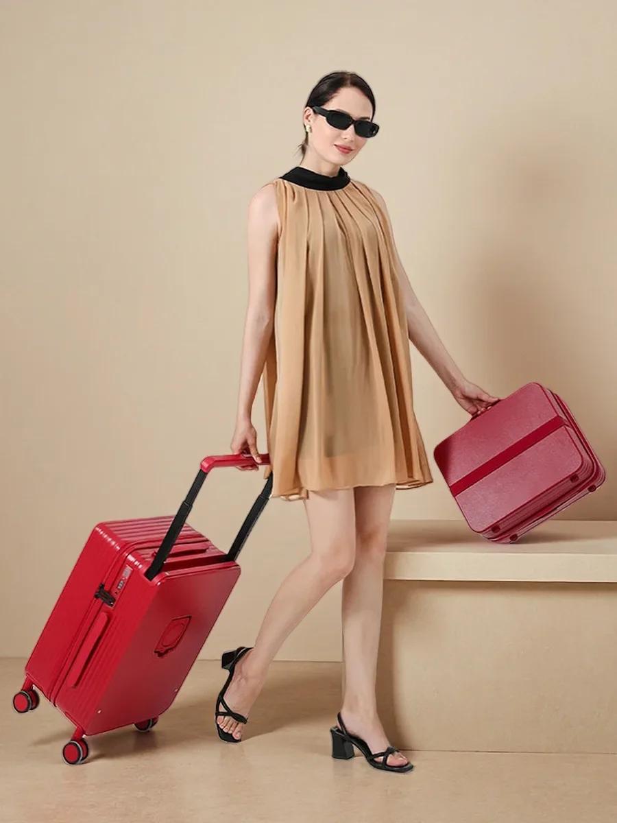 Ensemble de bagages 20+14"24+14" avec USB et porte-gobelet TSA Lock 360 ° Roues crochet de pied