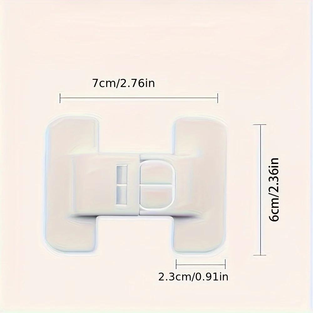 Boucle de sécurité de porte de réfrigérateur, serrure de tiroir de réfrigérateur universelle sans trous, conception à double boucle pour éviter l'ouverture, 4 pièces