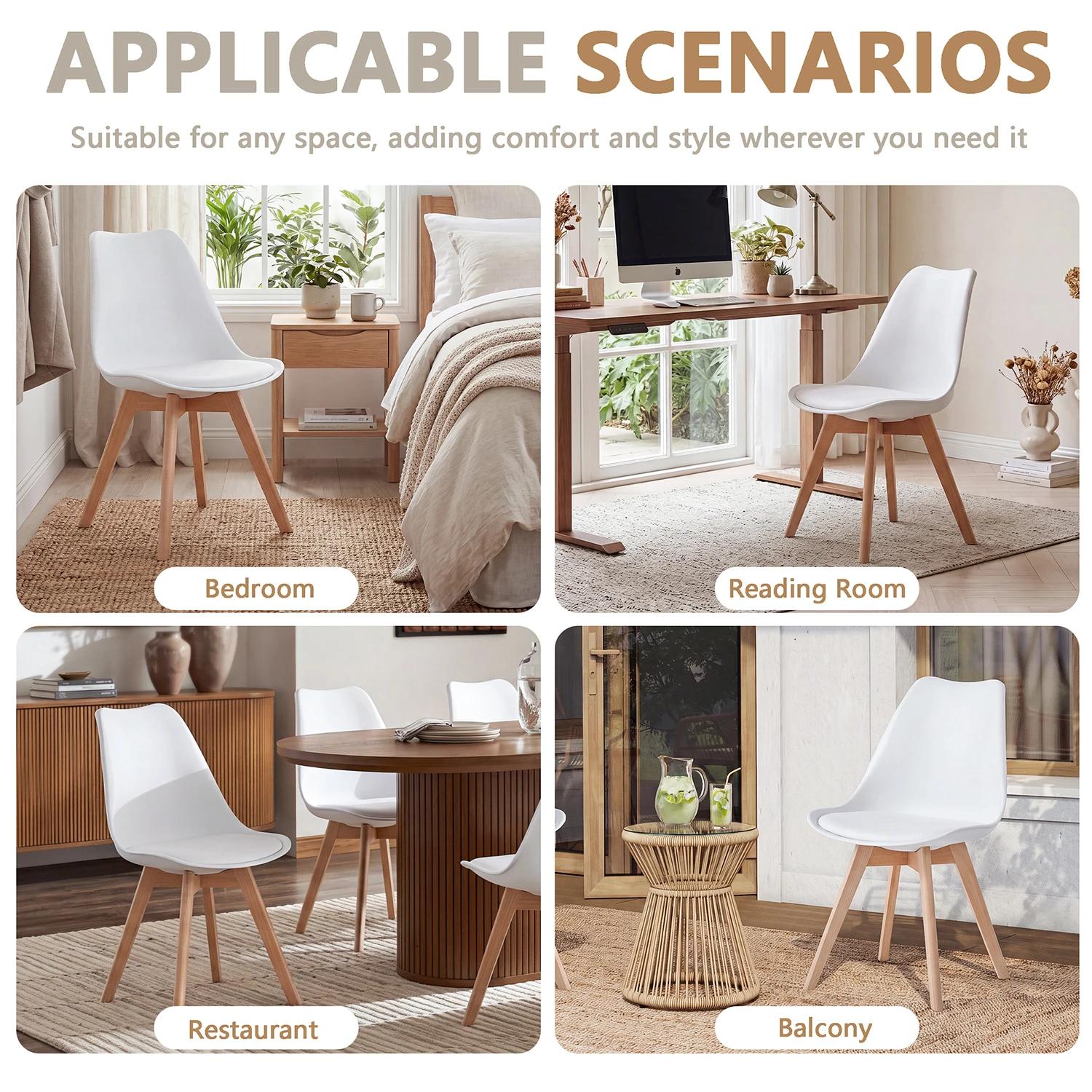 Ensemble de 6 chaises de salle à manger modernes et minimalistes