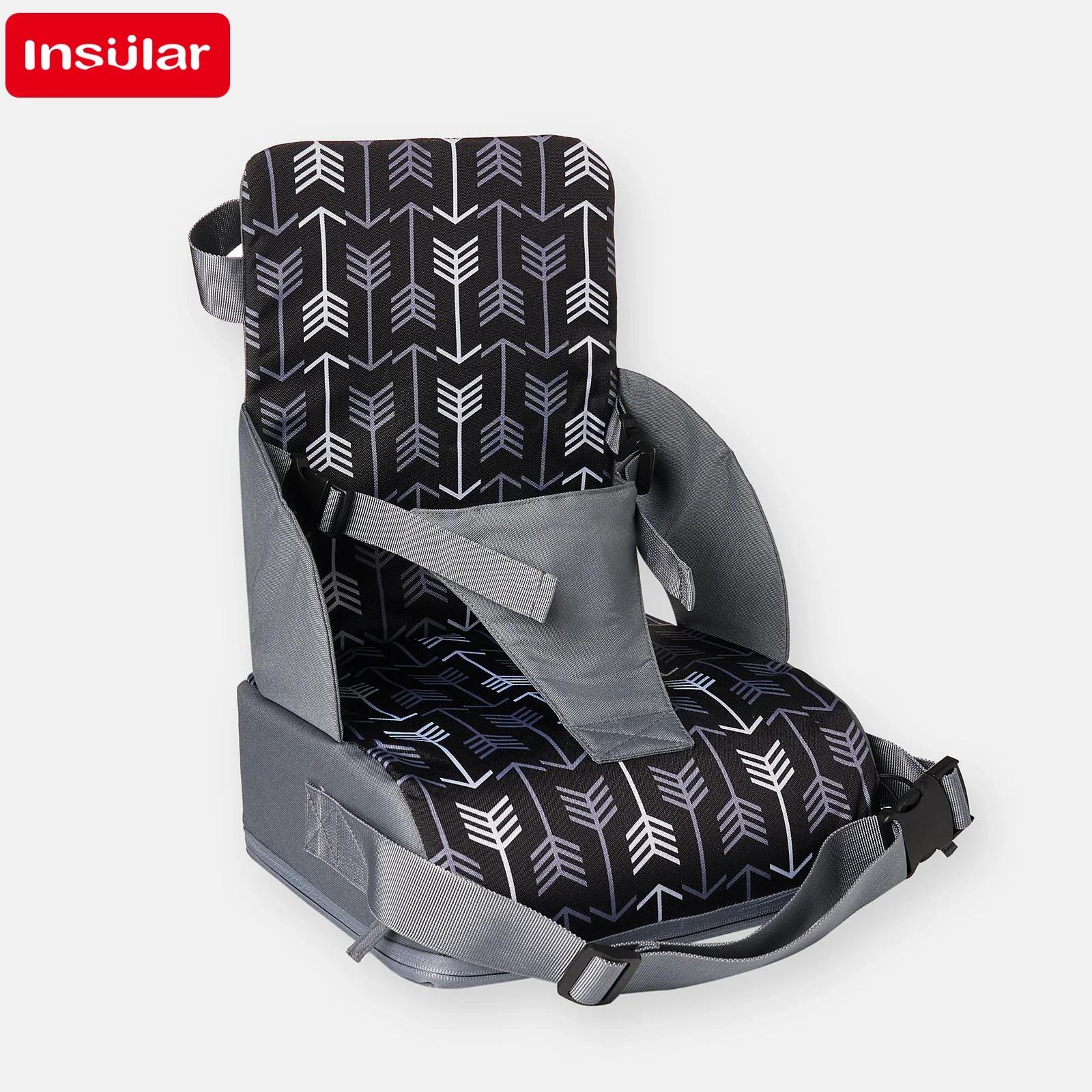 Siège rehausseur pliable anti-dérapant portable - Coussin de voyage pour chaise de salle à manger bébé