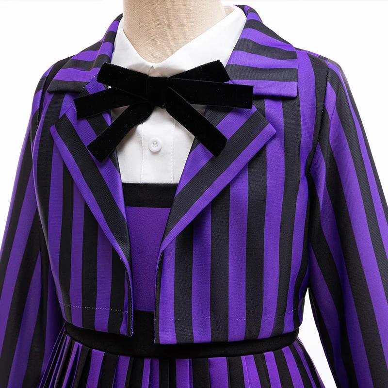 Costume Halloween filles Mercredi Enid cosplay 2 pièces robes fête anniversaire tenues carnaval enfants
