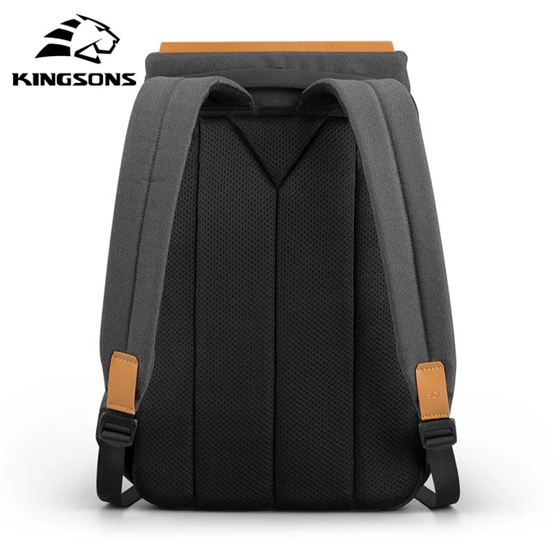 Kingsons 2025 nouveau USB charge sac à dos pour ordinateur portable 15.6 pouces sac d'ordinateur