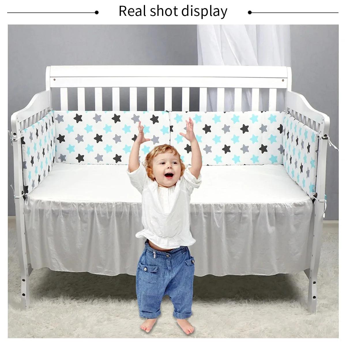 Barrière de lit bébé en coton tressé avec fermeture éclair
