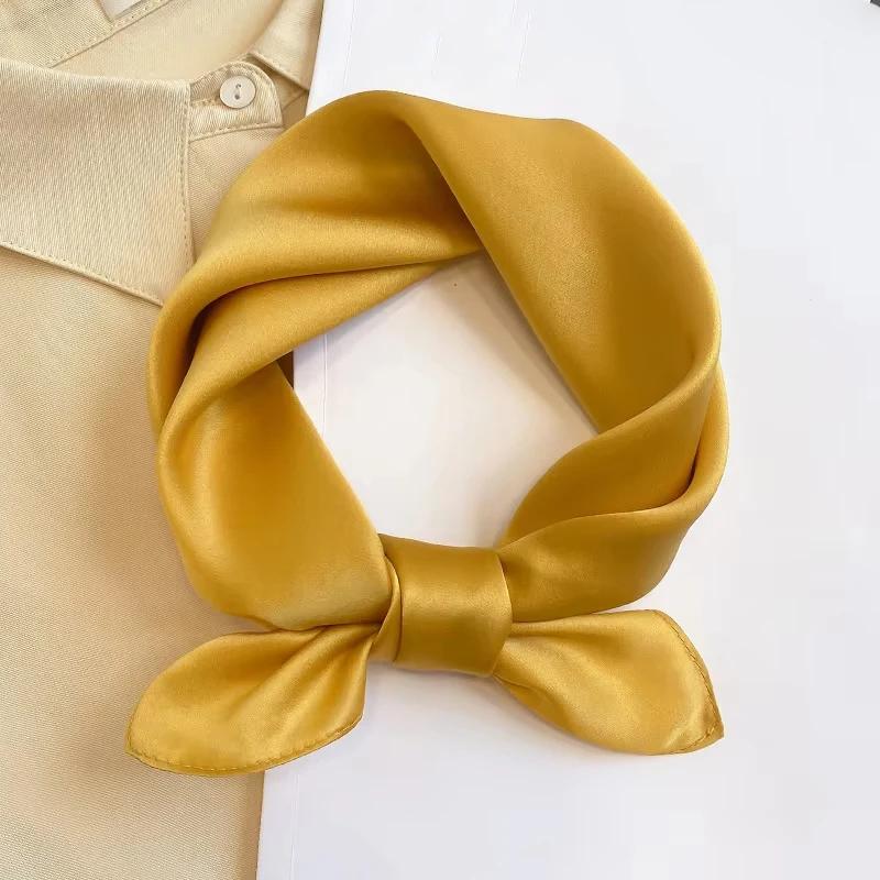 Écharpe 100% soie Bandana femmes foulards carrés foulard mûrier printemps mode luxe haute qualité bandeau Hijab châles