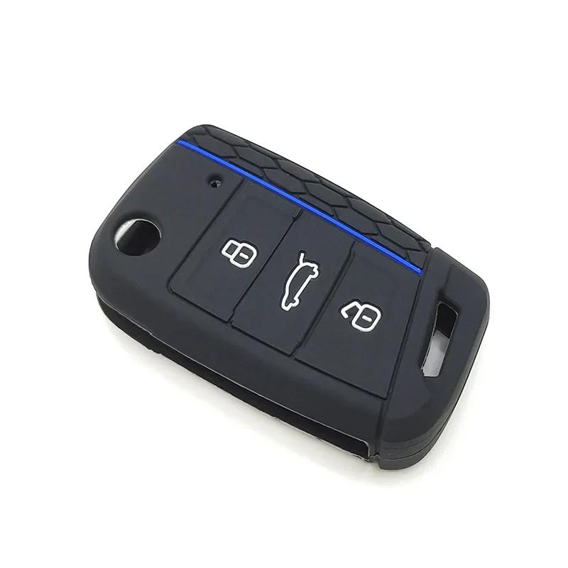 Étui pour clé VW Golf 7 GTI POLO t-cross t-rock Touran Tiguan Skoda Octavia Rapid Kodiaq Fabia Seat Ibiza Leon Ateca Arona