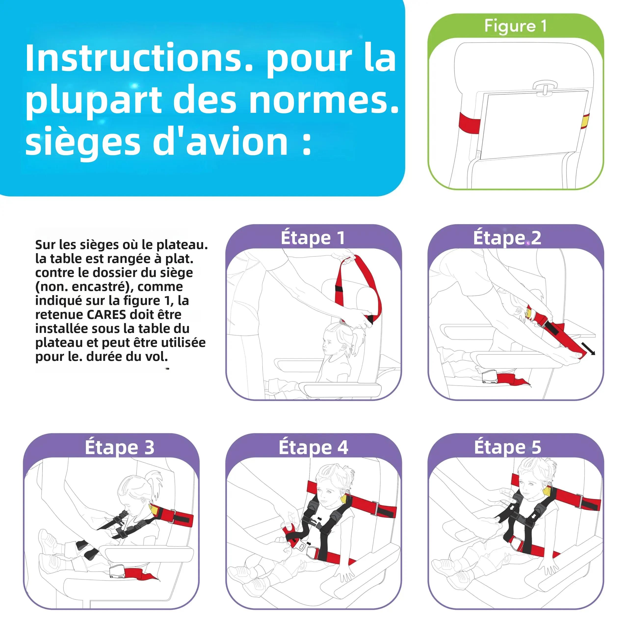 Soins un harnais de voyage de sécurité pour avion pour enfants - Restraint