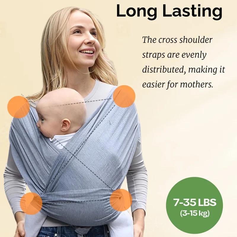 PANGDUBE Porte-bébé en tissu Kangaroos pour transporter des bébés, écharpe ergonomique pour bébé, foulard d'allaitement, écharpe extérieure pour bébé