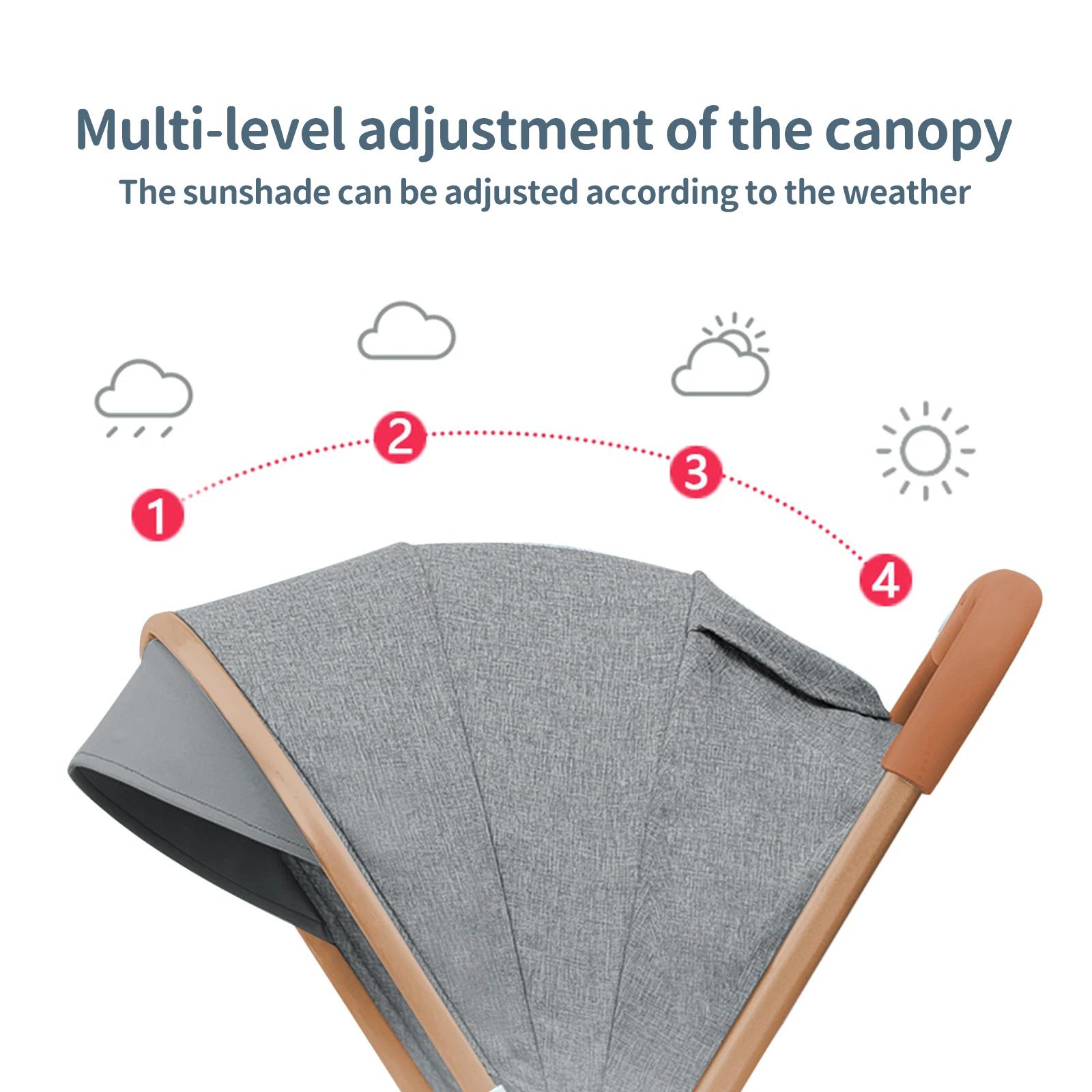 Poussette bébé pliable avec moustiquaire et panier - Pratique pour les sorties jusqu'à 20 kg