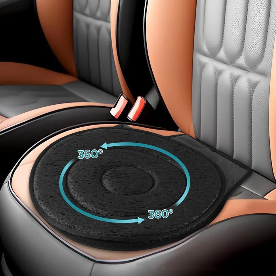 Coussin de siège de voiture rotatif à 360 degrés pour personnes âgées et femmes enceintes, coussin de siège pivotant universel multifonctionnel pour véhicule