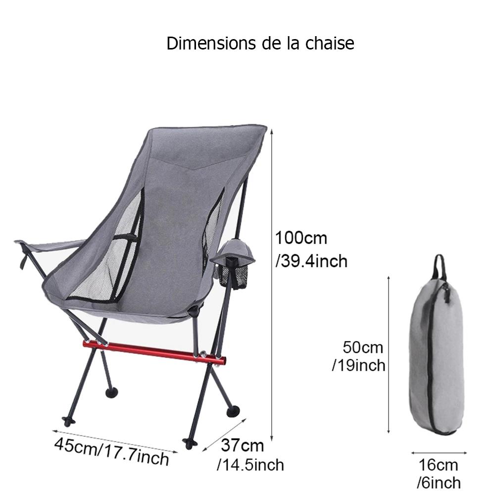 Chaise pliante avec accoudoir