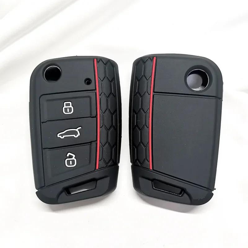 Étui pour clé VW Golf 7 GTI POLO t-cross t-rock Touran Tiguan Skoda Octavia Rapid Kodiaq Fabia Seat Ibiza Leon Ateca Arona