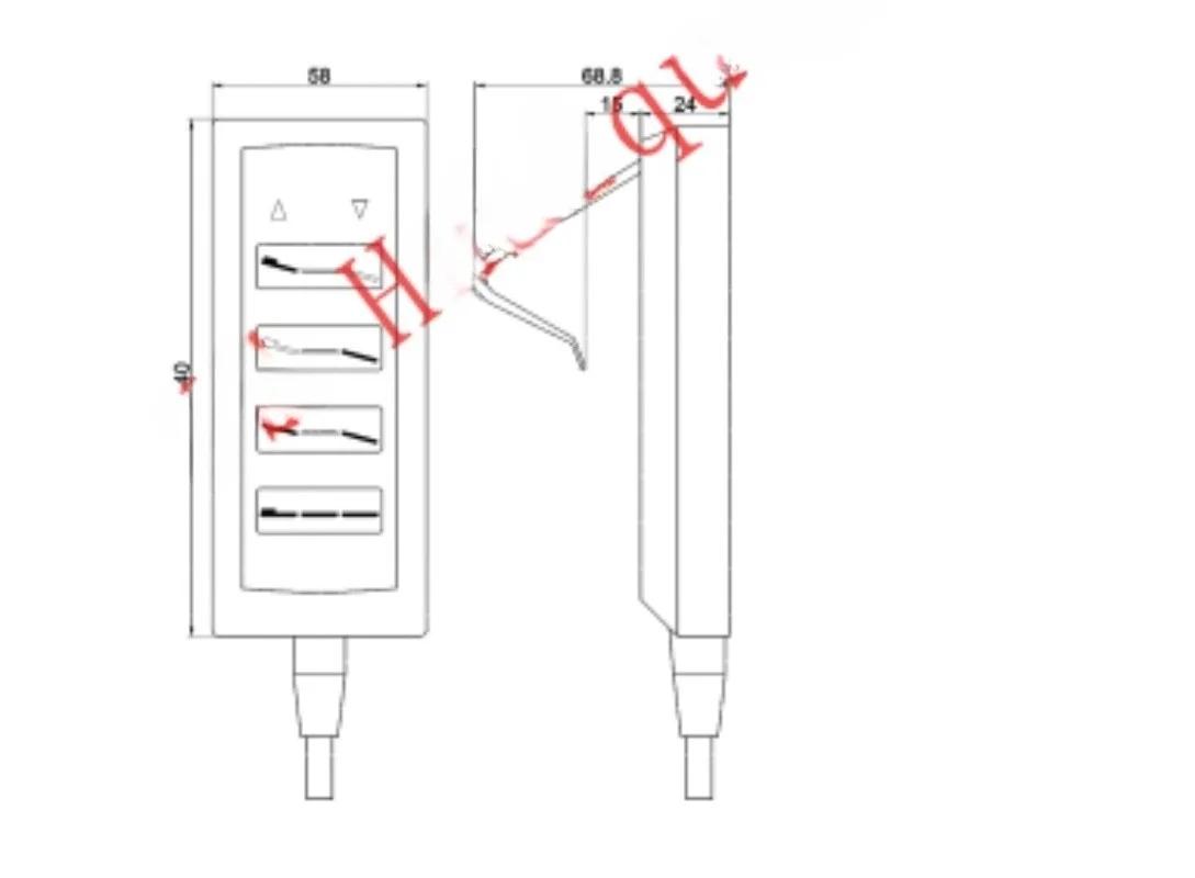Lit électrique, vérin de levage électrique avec télécommande, commande manuelle sans contrôleur