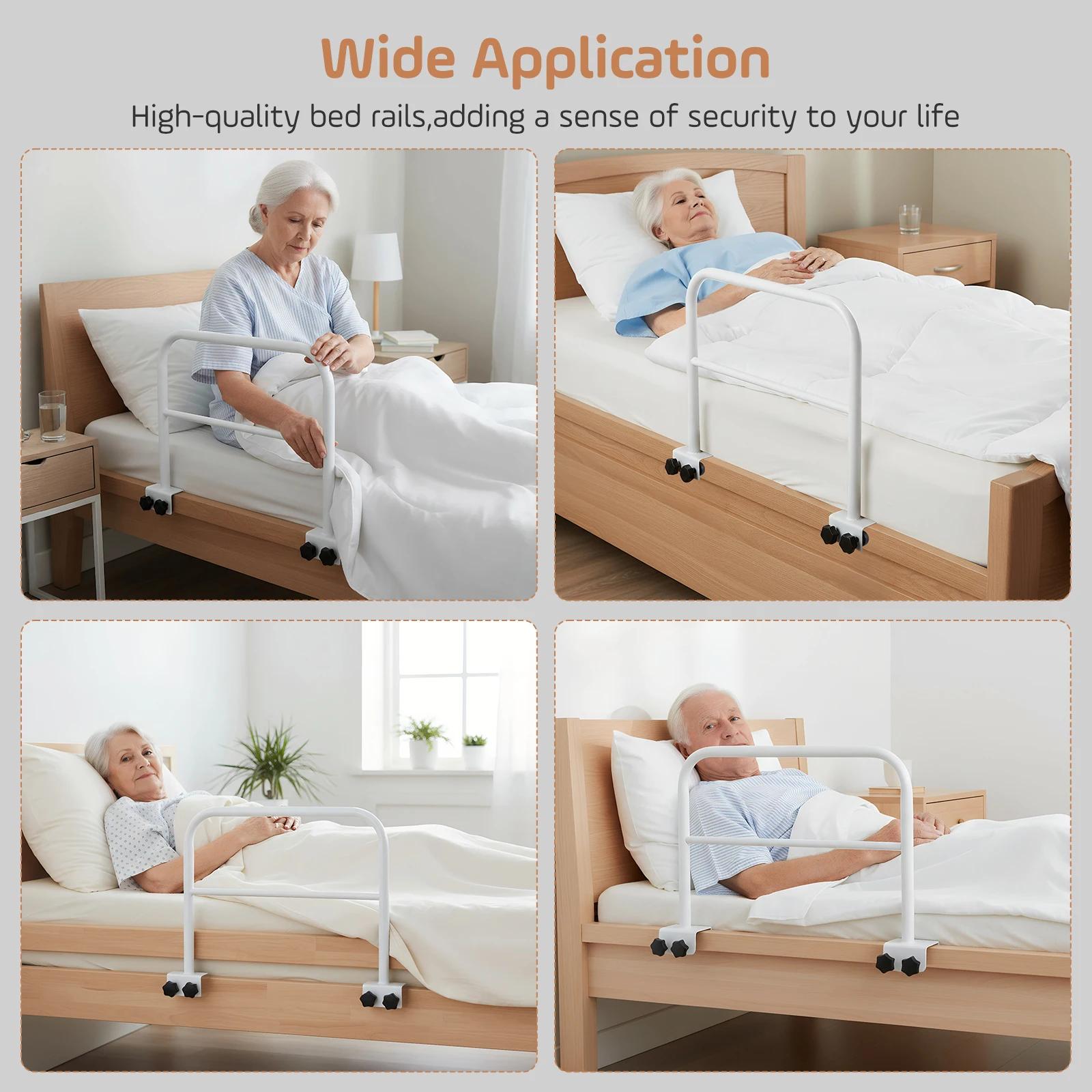 Barre de sécurité pliable pour lit d'appoint pour personnes âgées