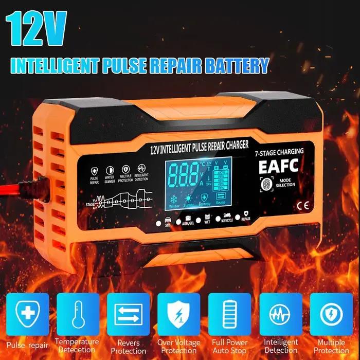 Chargeur de batterie intelligent 12V 24V 12a 10a, Charge rapide pour Batteries de voiture, Charge en