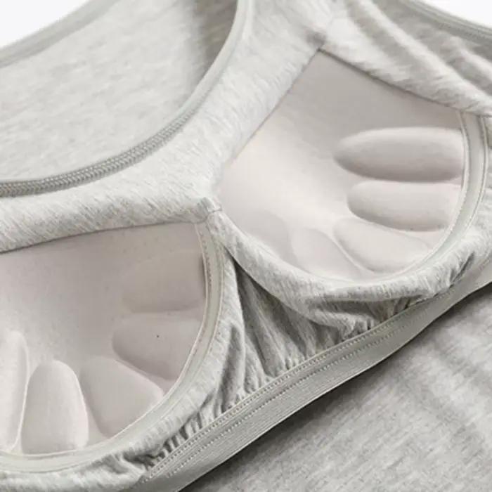 2023 Débardeur pour femme avec soutien-gorge intégré Col Gilet Couleur unie rembourré Slim Fit Débardeurs Chemises sexy