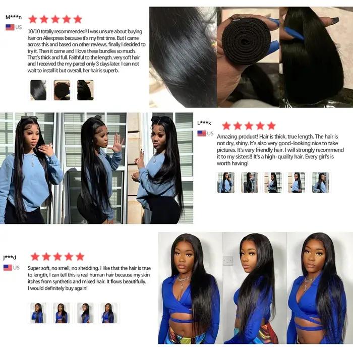 Extensions de cheveux humains vierges bruts pour femmes, faisceaux droits indiens, en vrac, en vente