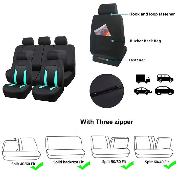 AUTO PLUS Housse de siège de Voiture en maille universelle, ensemble d'accessoires d'intérieur de Vo