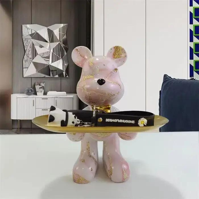 Figurine d'ornement d'ours Graffiti 21cm, décoration de maison, Statue d'animal, étagère de rangemen
