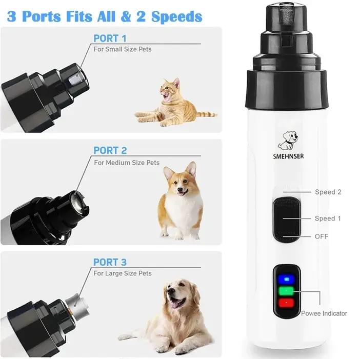 Broyeur à Ongles Électrique Indolore Rechargeable par USB, Coupe-Ongles Silencieux pour Chien et Cha